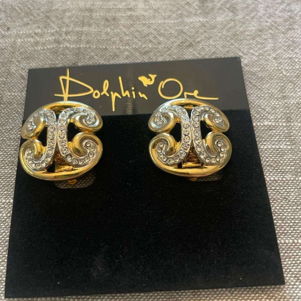 Dolphin Ore Gold and Silver Earrings